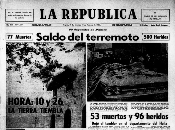 sismo Bogota 1967